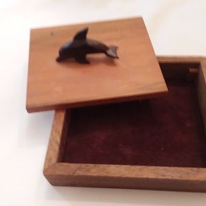 wooden dolphin jewelry box